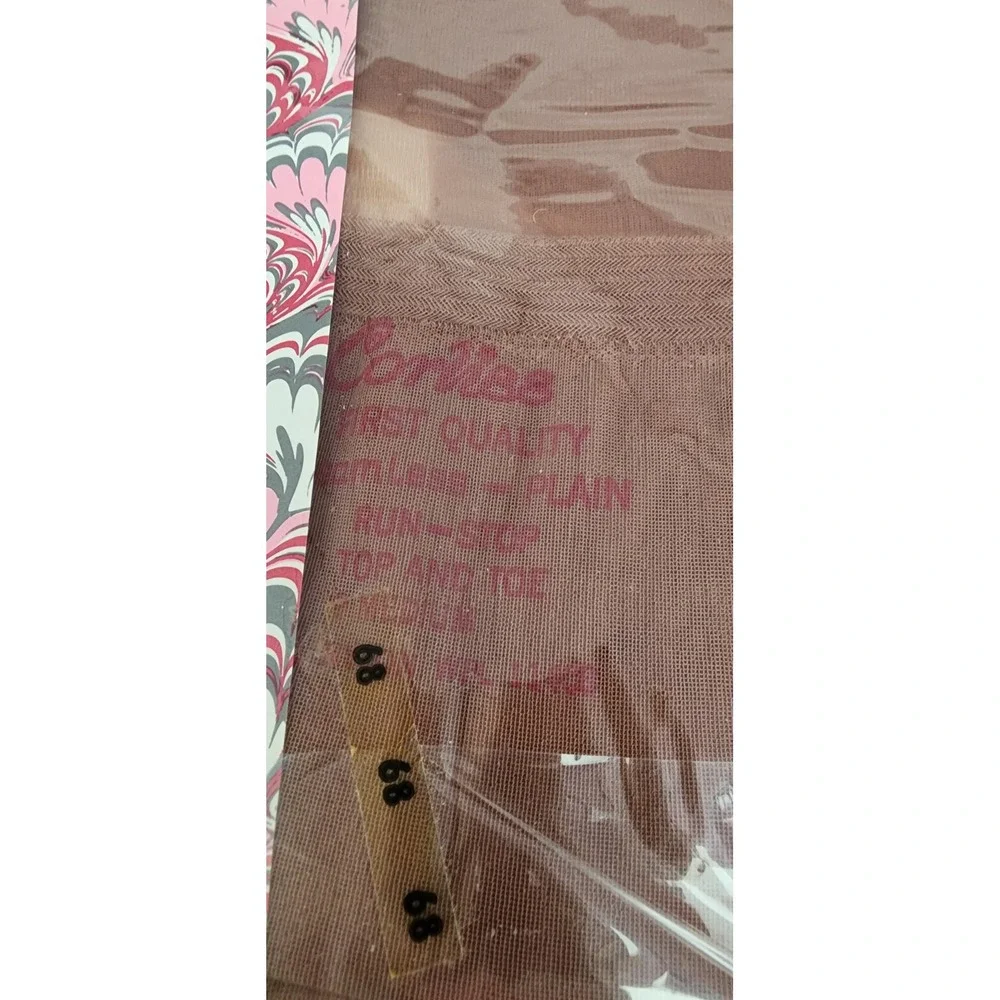 Corliss Stockings Womens 9 Med Rosey Beige Vintage Seamless Plain Run-Stop NOS